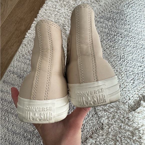 Chuck Taylor All Star Earthy Neutrals leather high top sneakers size 7.5 - Picture 9 of 16